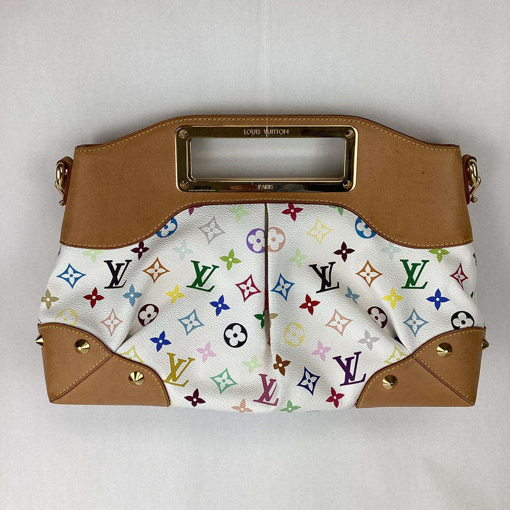 Preloved Louis Vuitton Monogram Multicolore White Judy MM Bag Q22B43R 011124