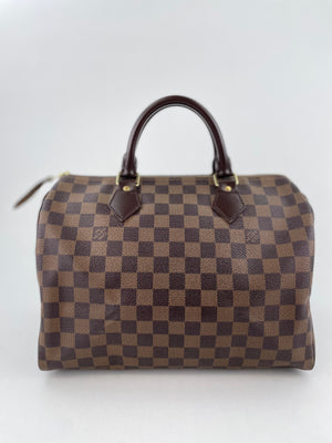 PRELOVED Louis Vuitton Damier Ebene Speedy 30 Bag SP0016 080123 $100 OFF