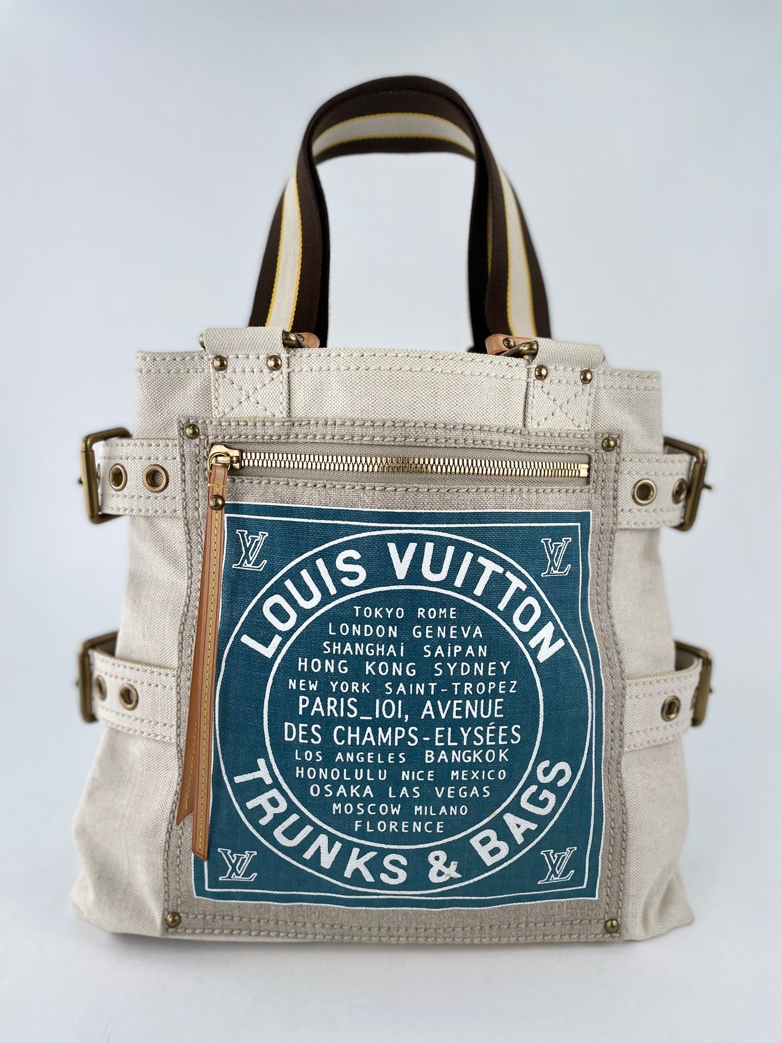 Louis Vuitton Trunks Stamp Globetrotter Globe Tote (Limited