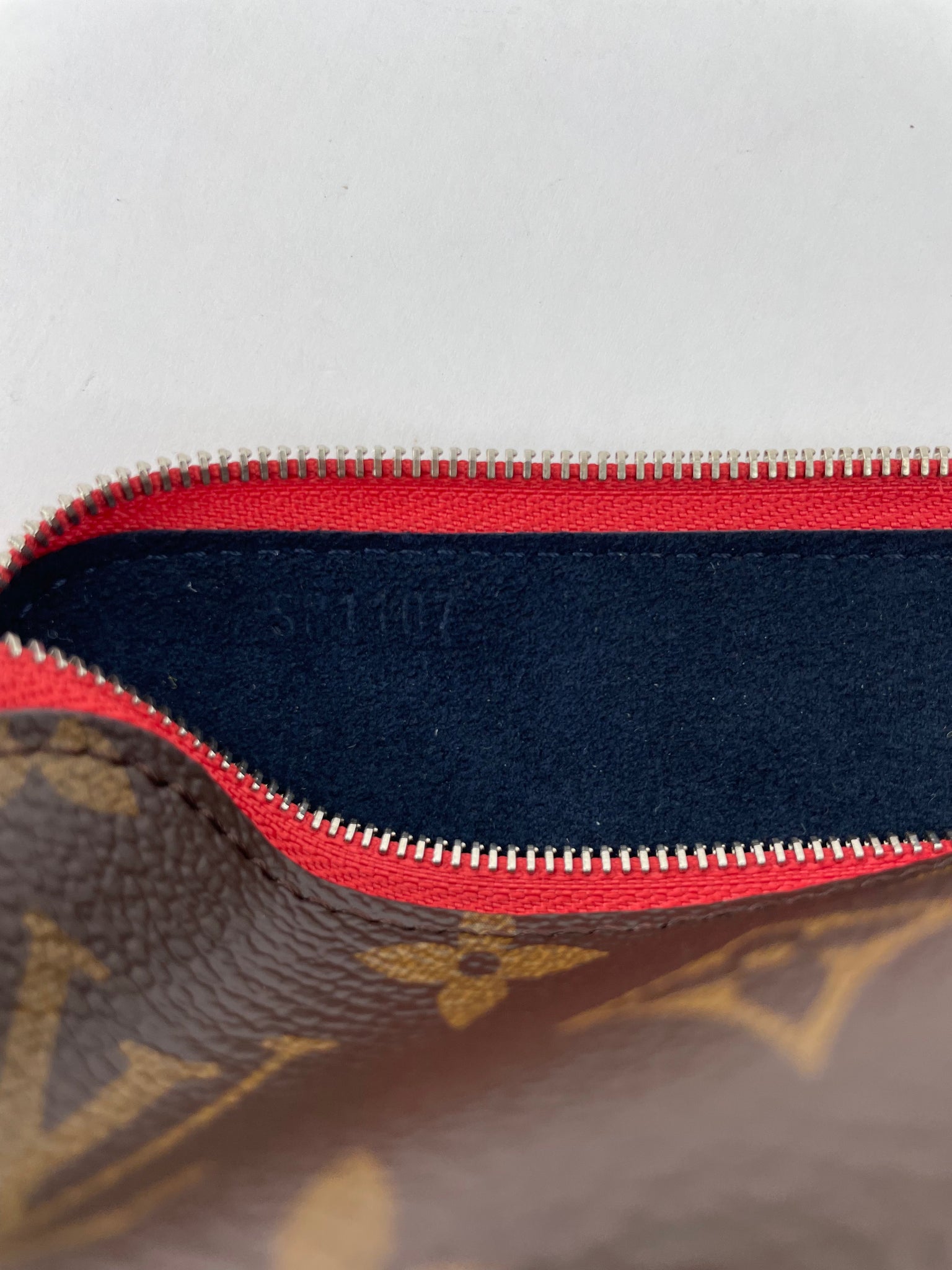 Louis Vuitton Pencil Pouch Elizabeth Monogram Red in Coated Canvas/Leather  with Silver-tone - US