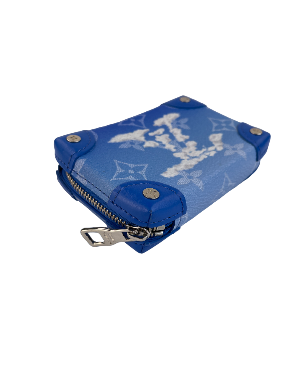 Louis Vuitton Blue Monogram Clouds Soft Trunk Necklace Wallet Leather Cloth  Pony-style calfskin ref.590176 - Joli Closet