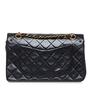 CHANEL Quilted Leather Small Double Flap Bag Black