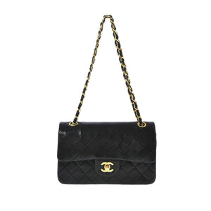 Vintage Chanel Paris Limited Double Flap Quilted Black Lambskin Shoulder Bag HX3B6DR 063023 Off