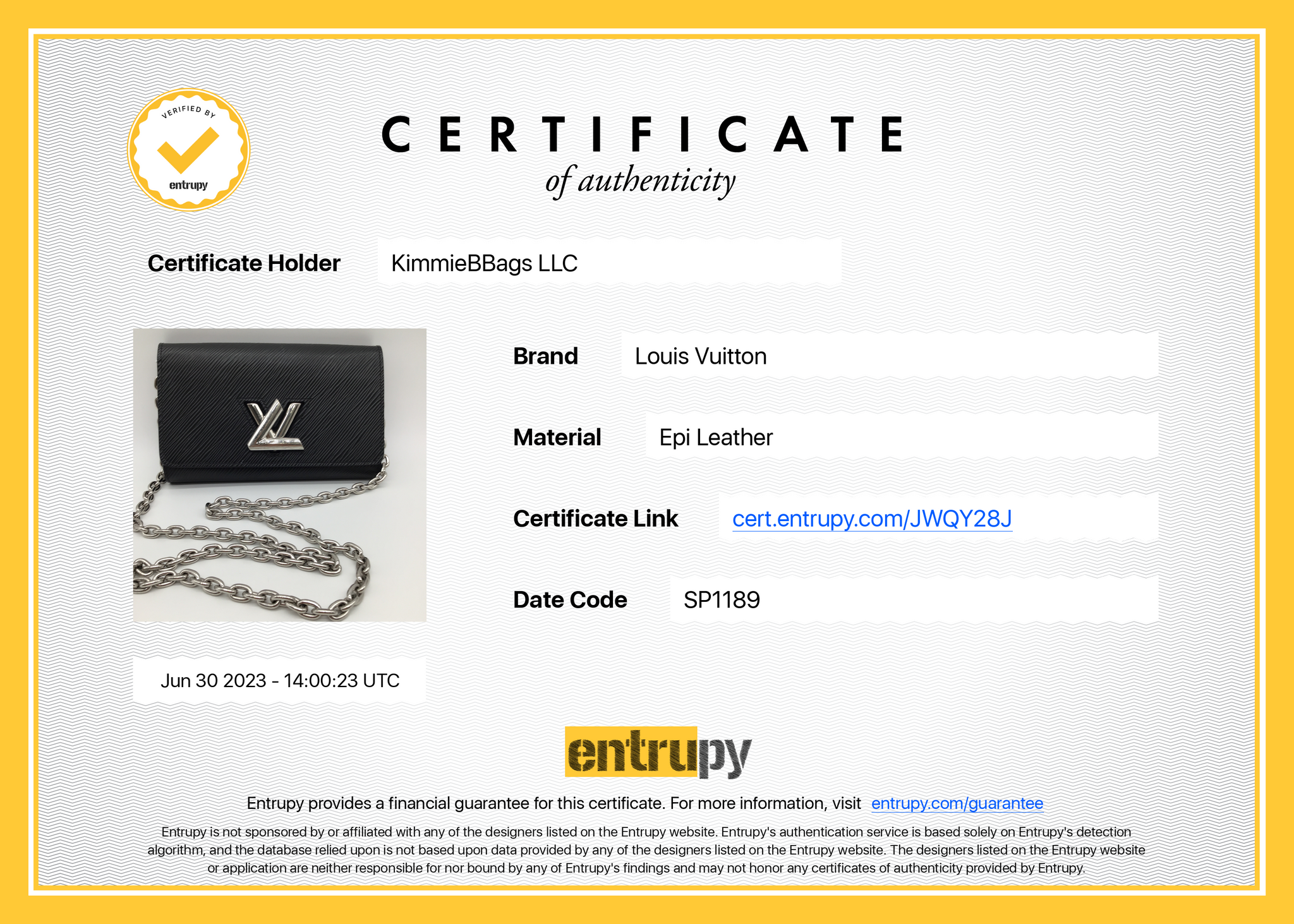Louis Vuitton Supreme Black Epi Chain Wallet (SN2137) – Luxury Leather Guys