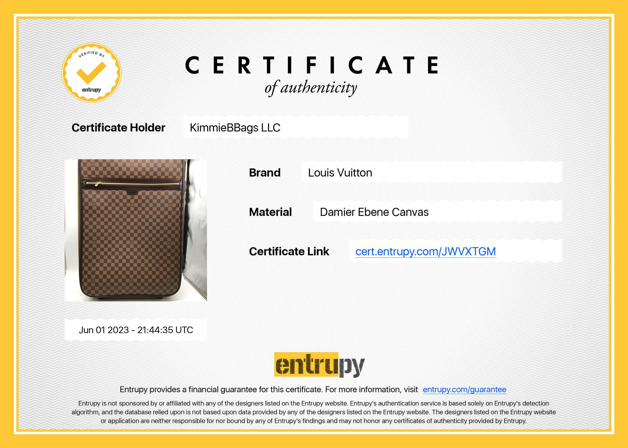 Preloved Louis Vuitton Pegase 70 Damier Ebene Suitcase SP0095 060623 $300 OFF DEAL