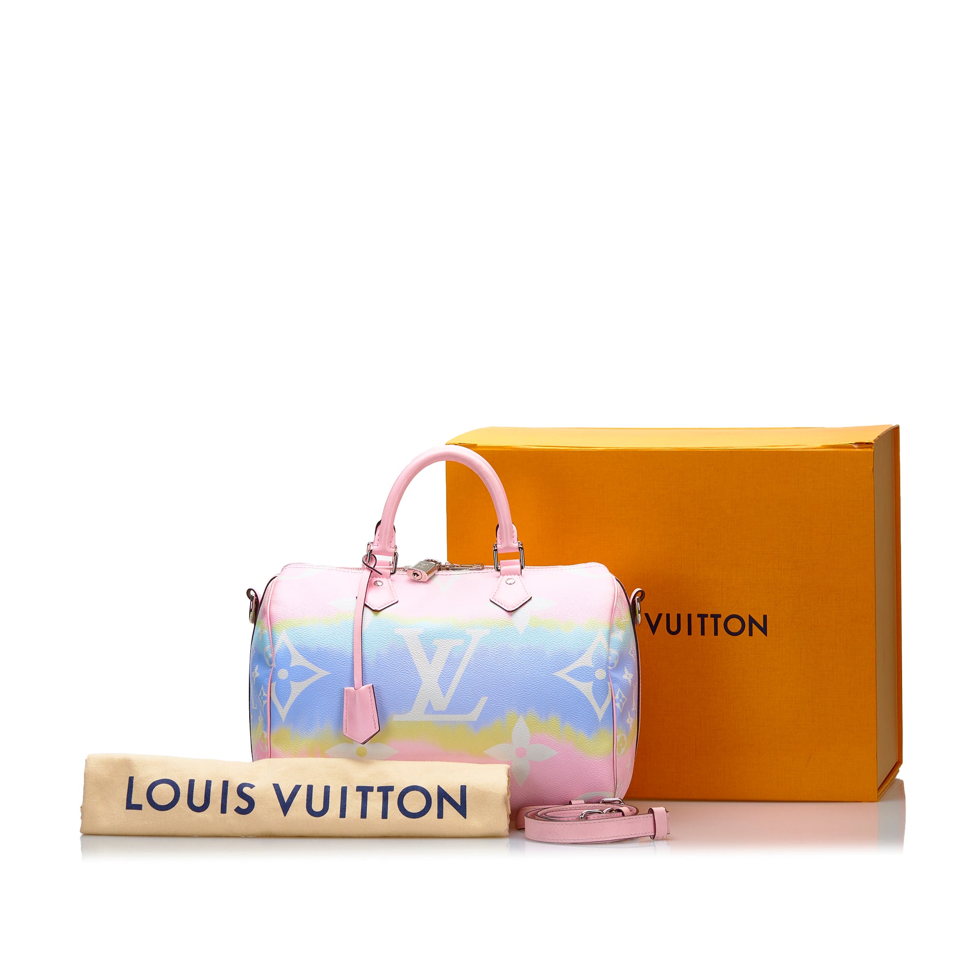 Louis Vuitton Limited Edition Pastel Giant Monogram Escale Speedy Bandouliere