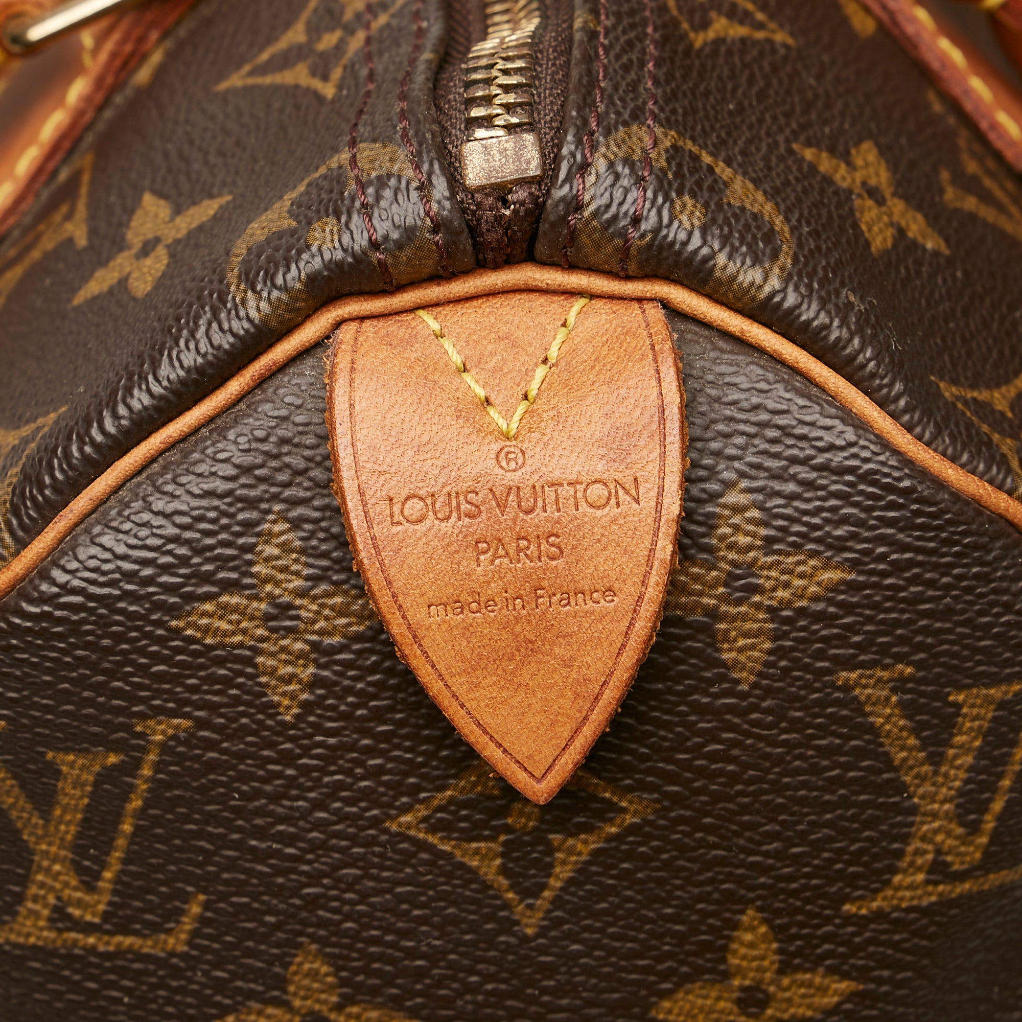 Louis Vuitton Navy Calfskin & Blue Monogram Canvas Speedy  mm - Handbag | Pre-owned & Certified | used Second Hand | Unisex