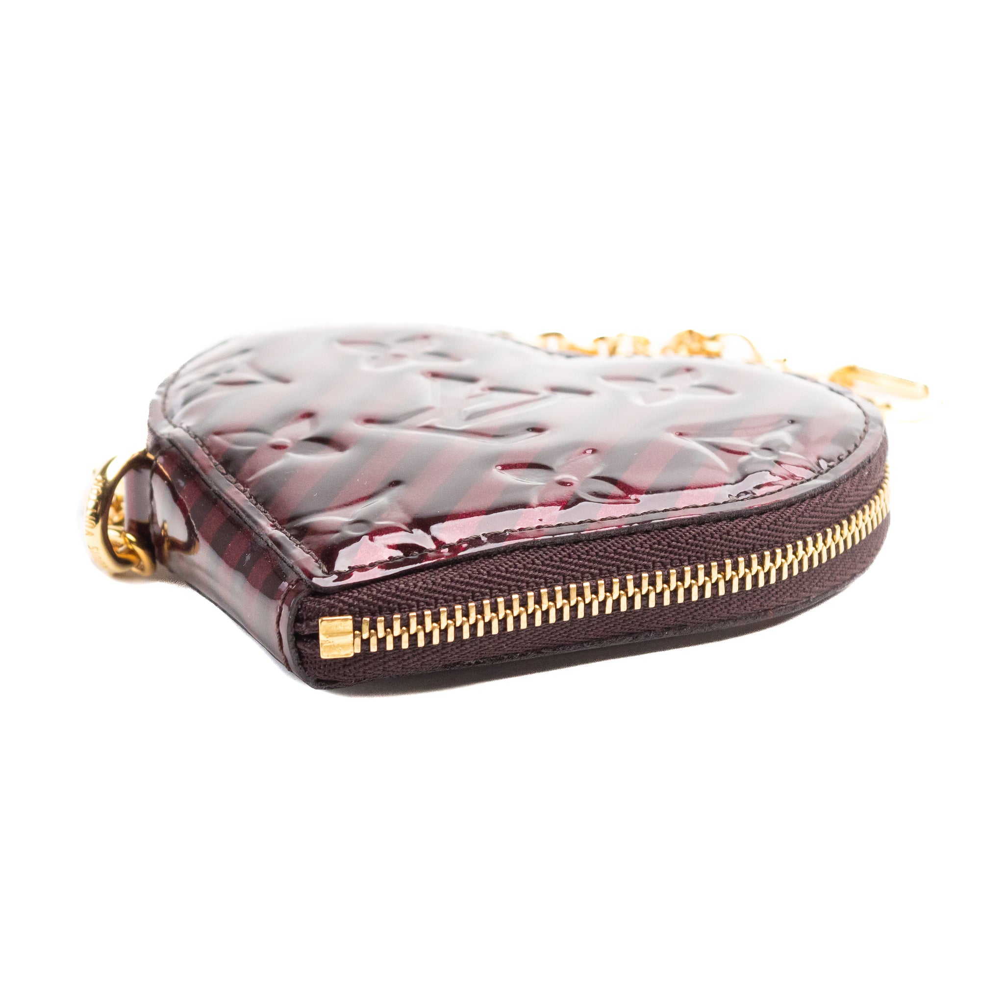 Preloved Louis Vuitton Amarante Vernis Heart Coin Purse 8MV3BT3 8152024B