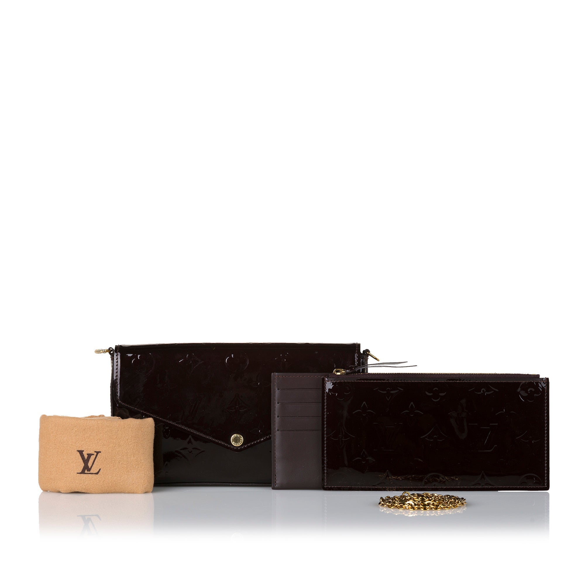 Preloved Louis Vuitton Felicie Pochette Vernis Leather Bag MI4135