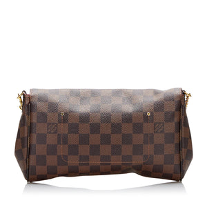 Louis Vuitton Favourtie MM Shoulder Bag In Damier Ebene Canvas