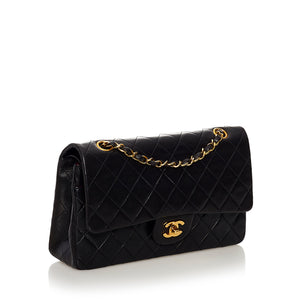Chanel Black Quilted Lambskin Flap Bag Gold Hardware Available For