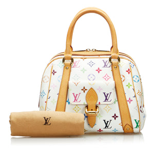 Louis Vuitton White Monogram Multicolore Canvas Priscilla Bag at