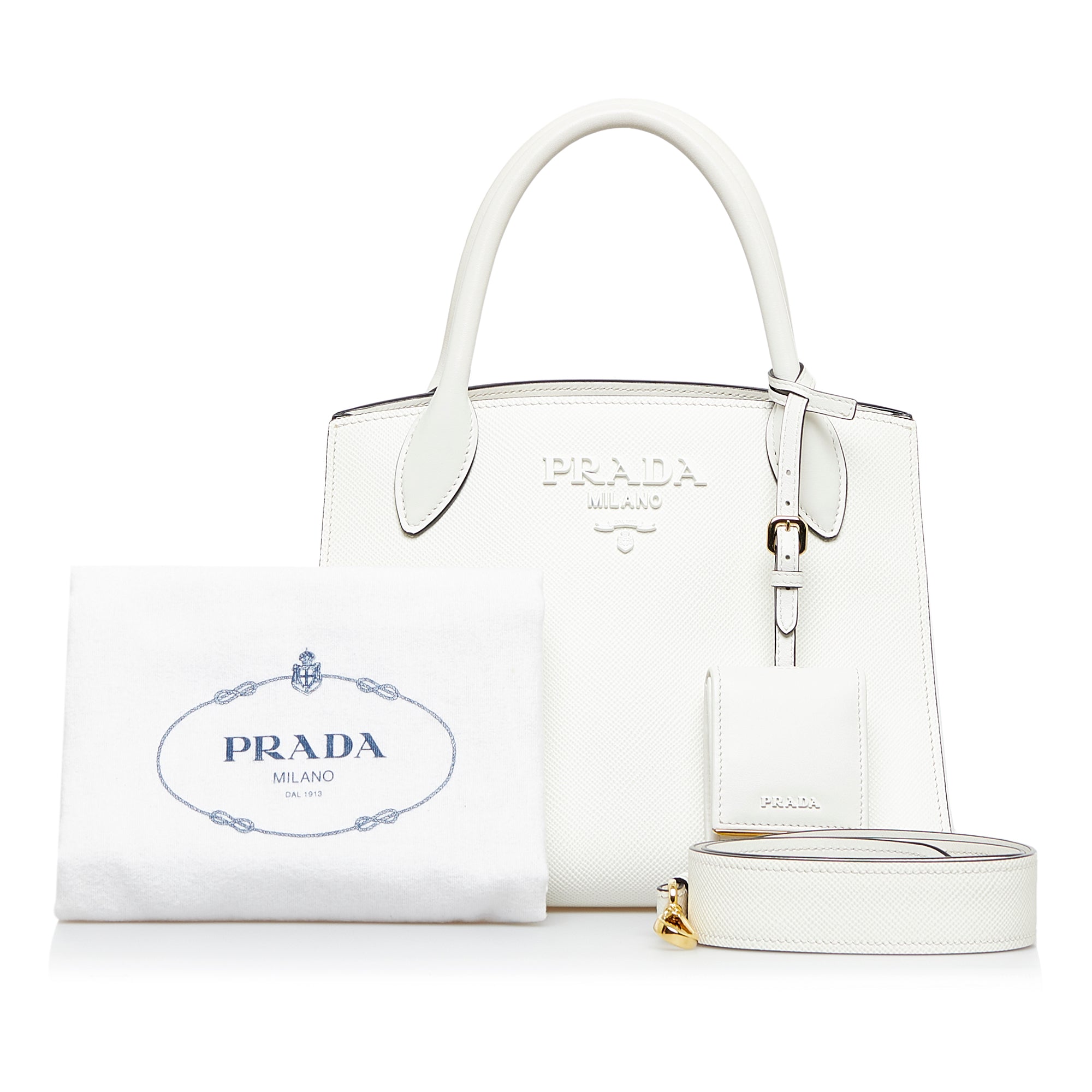 Preloved Prada White Small Saffiano Monochrome Satchel 117 062123 –  KimmieBBags LLC