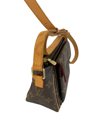 Louis Vuitton Recital Monogram Canvas Shoulder Bag Brown