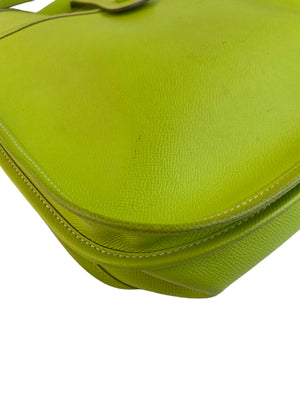 Preloved Hermes Evelyn GM Green Taurillon Clemence Leather Shoulder Bag 8467XRG 092723