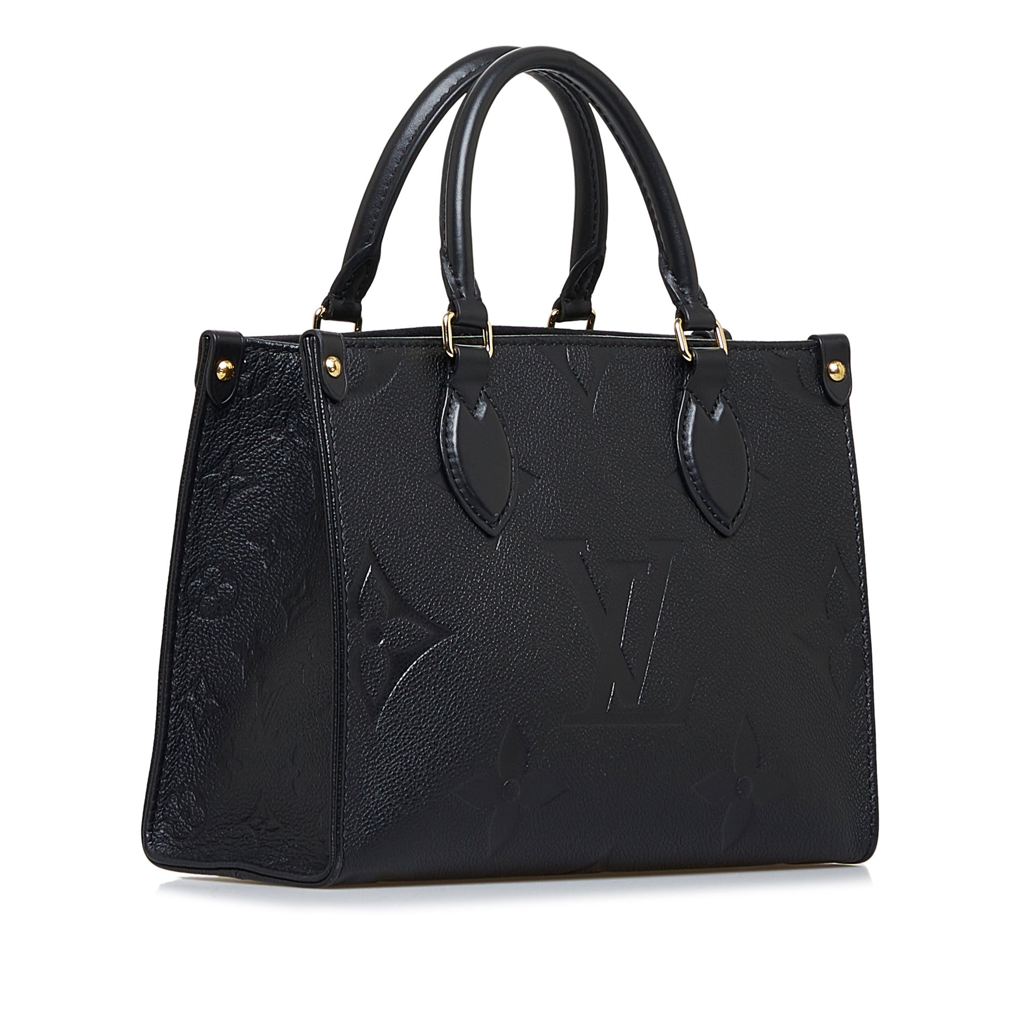 Louis Vuitton Black Monogram Giant Empreinte Leather Onthego PM Tote Bag