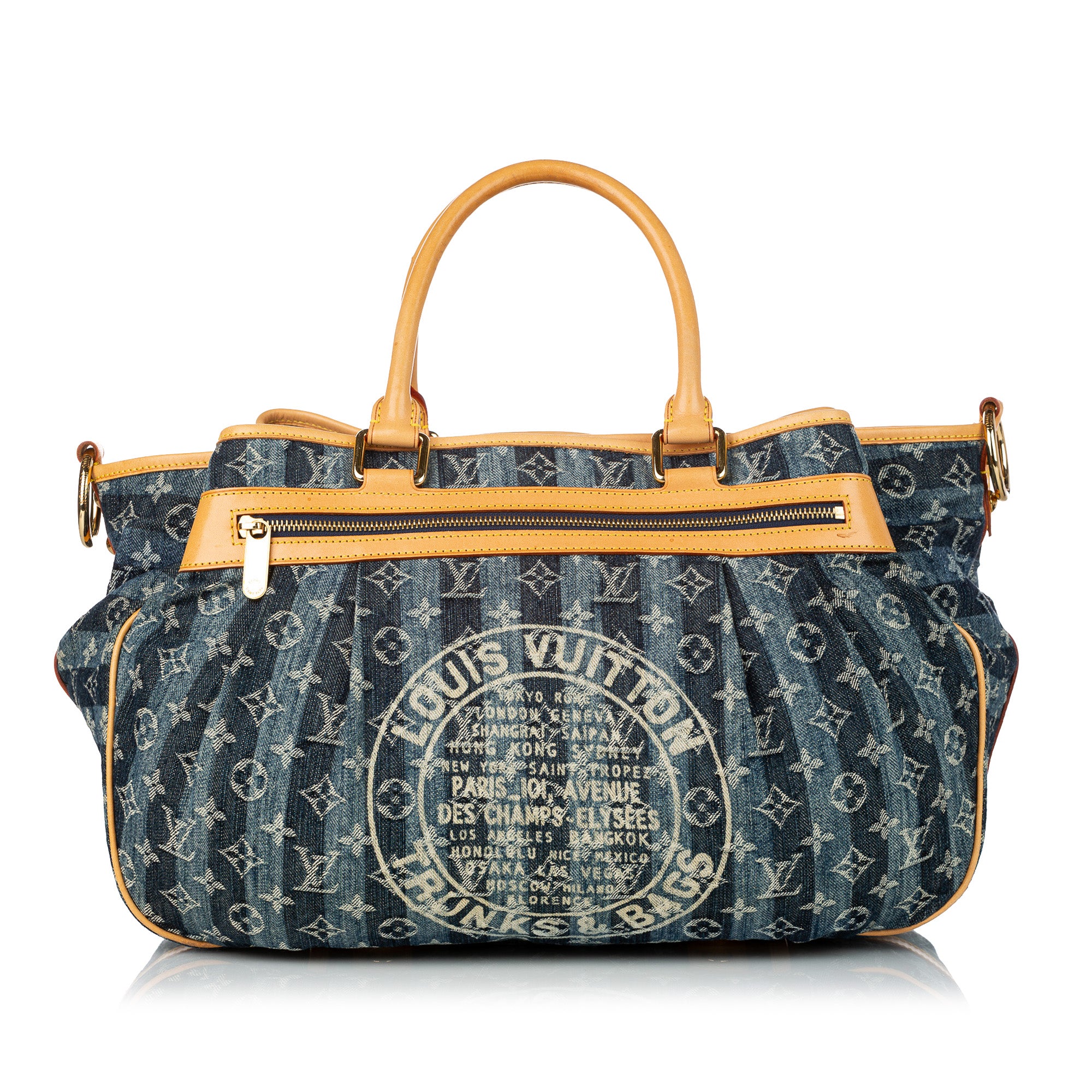 Louis Vuitton Monogram Denim Cruise Cabas Raye GM Satchel Handbag, Louis  Vuitton Handbags