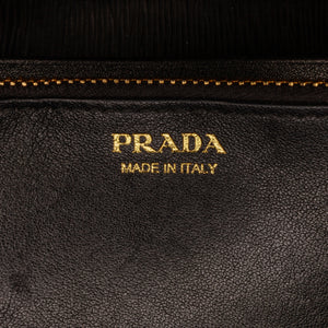 PRELOVED Prada Black Vitello Move Wallet On Chain 236 020224 ❤️