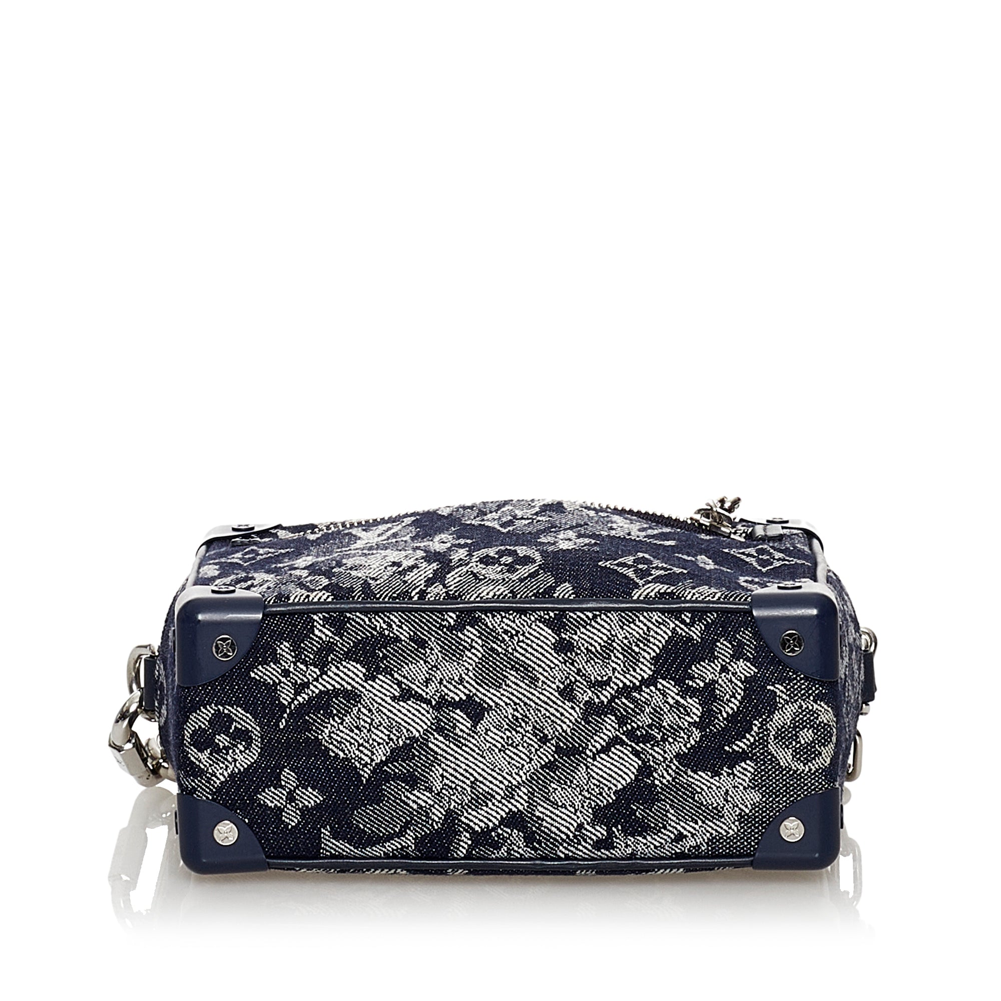 PRELOVED LOUIS VUITTON Navy Monogram Tapestry Soft Trunk FL3290 062123