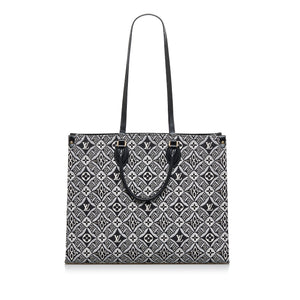 Louis Vuitton Jacquard Since 1854 Onthego GM Grey Tote Shoulder