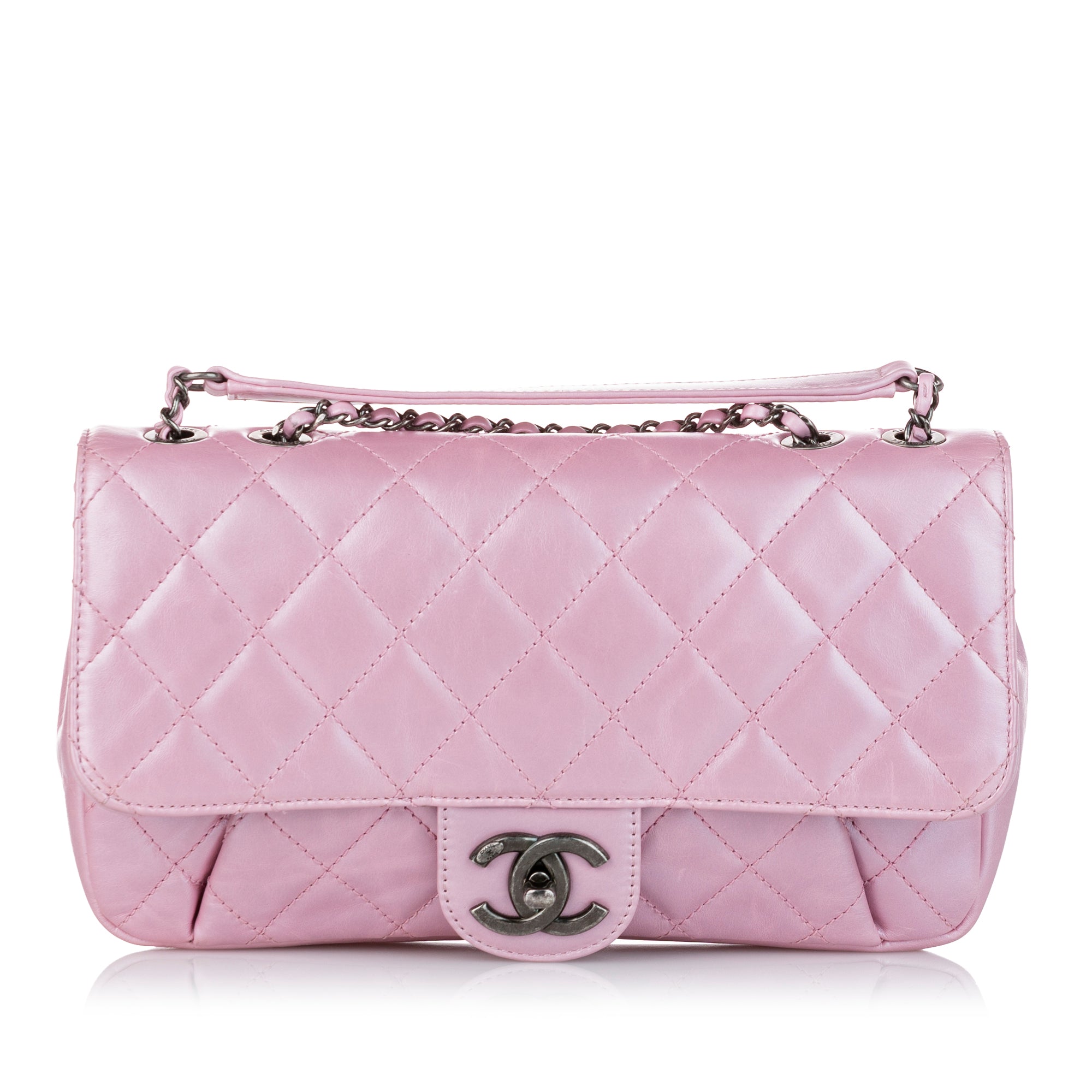 Preloved CHANEL Timeless Pink Quilted Lambskin Medium Single Flap Chai –  KimmieBBags LLC