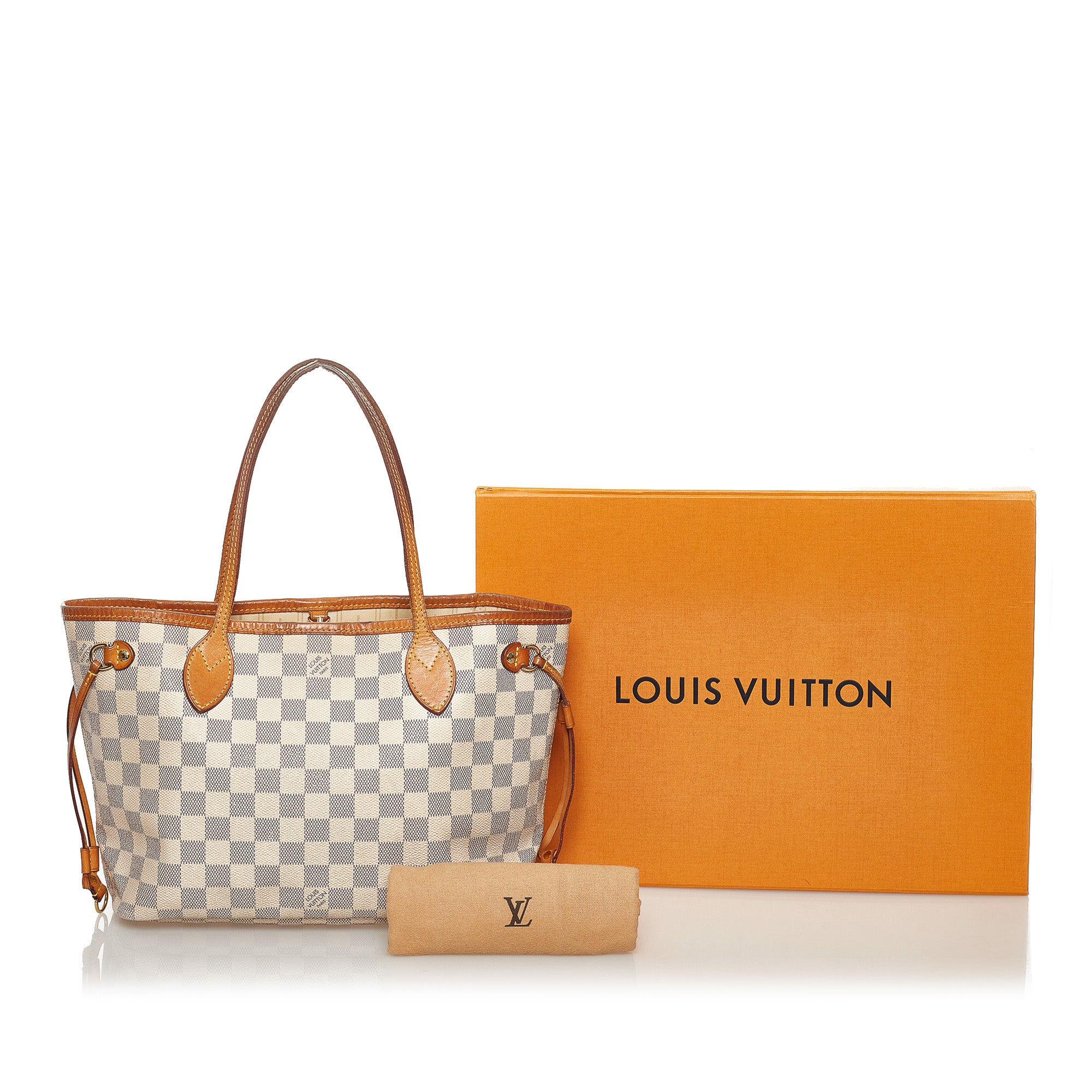 Louis Vuitton, Bags, Louis Vuitton Neverfull Tote In Damier Azur Pm