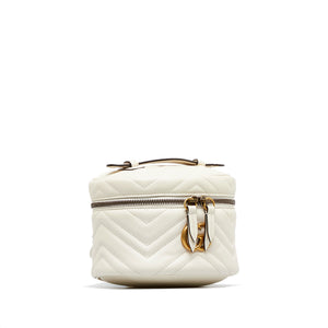 Preloved Gucci Cream GG Marmont Leather Round Backpack 
