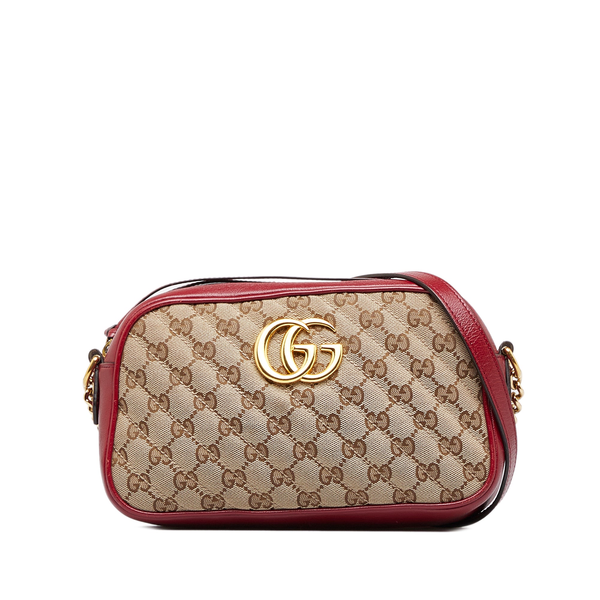 GUCCI GG Marmont red leather mini bag