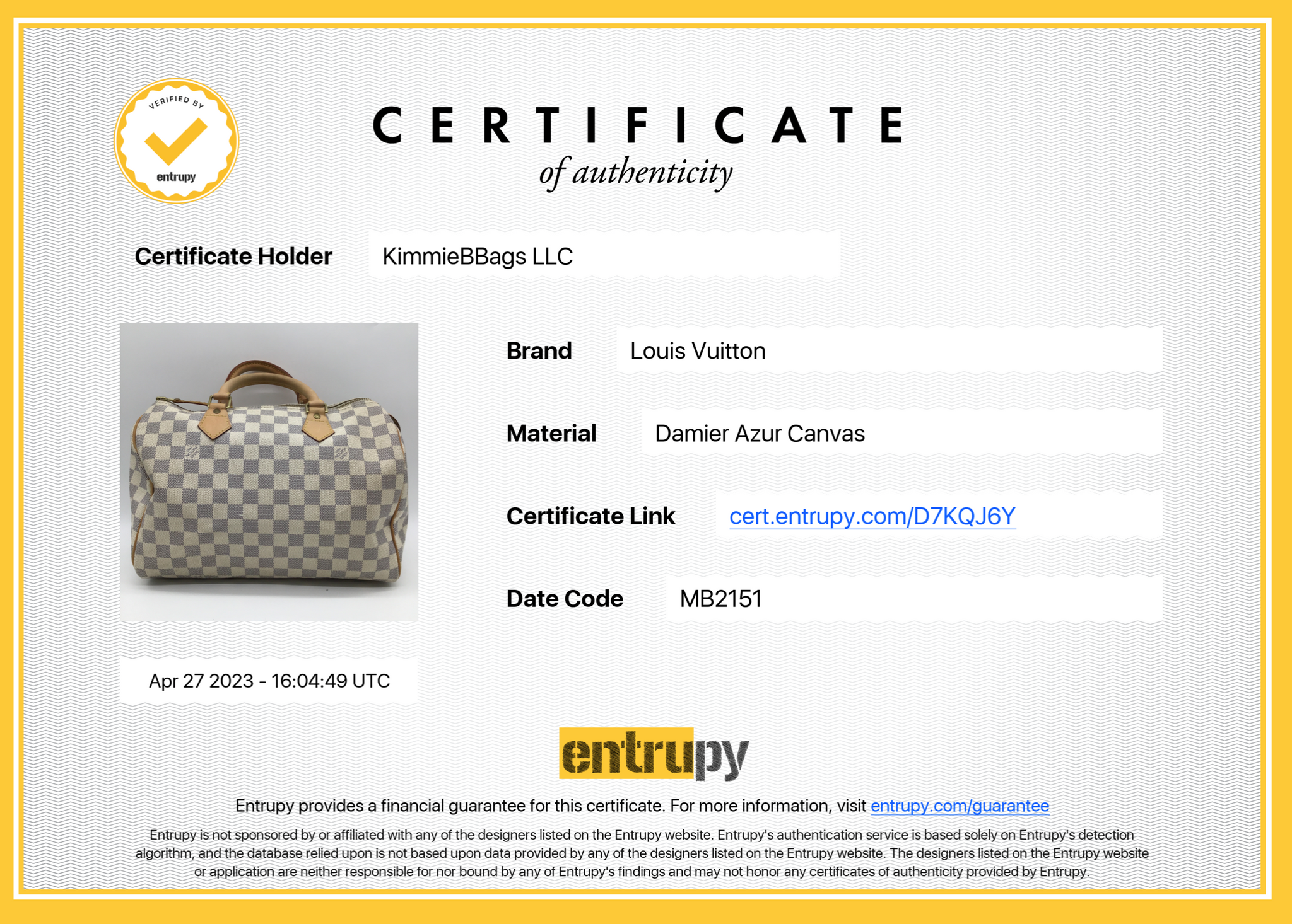 Louis Vuitton Speedy 30 Damier Azur Canvas Top Handle ○ Labellov