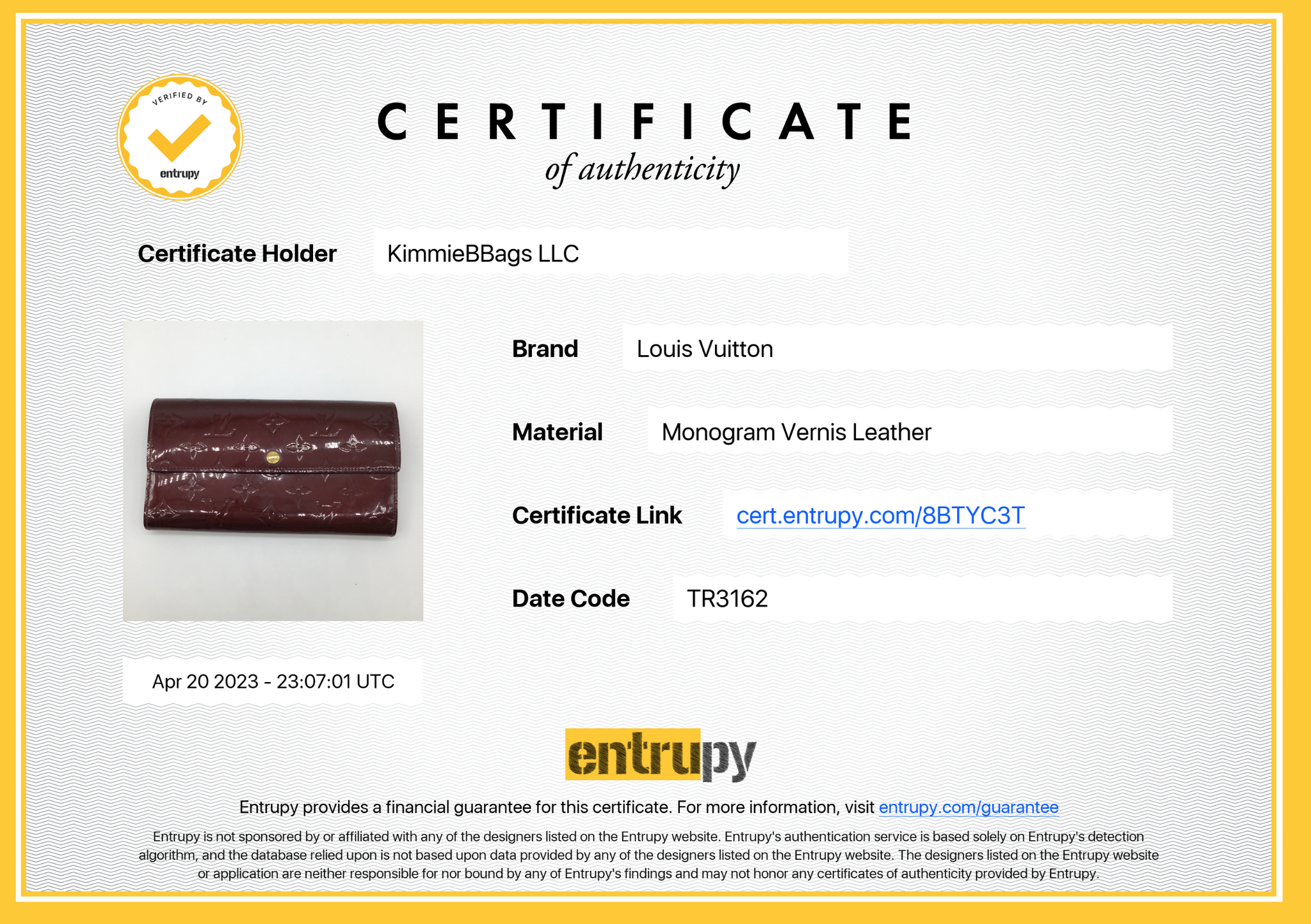Louis Vuitton Vernis Sarah Wallet – Oliver Jewellery