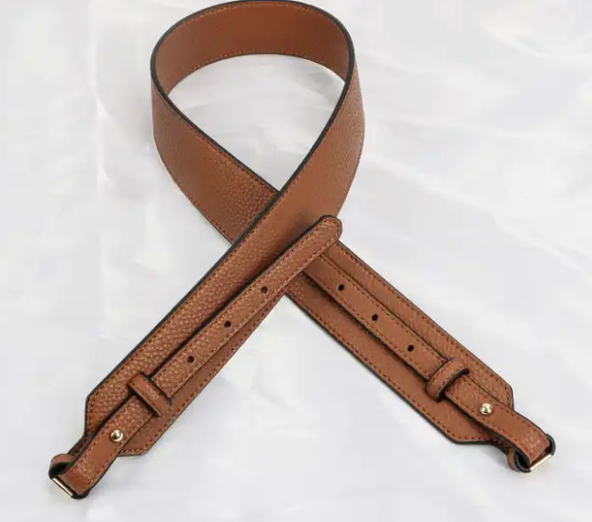 NEW SOLID COLOR Genuine Leather Guitar Like Straps - WIDE - 4 COLORS 042823