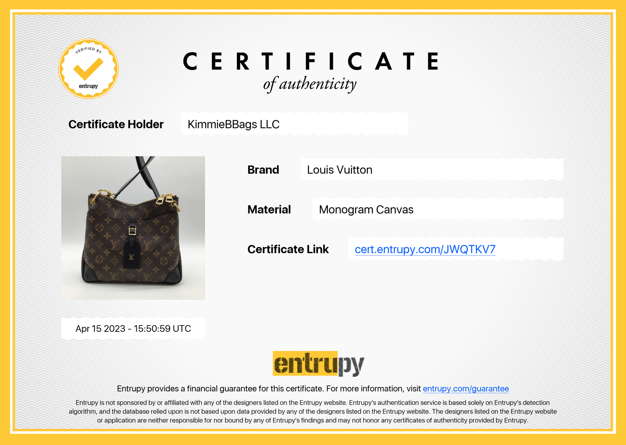 Preloved Louis Vuitton Monogram Odeon PM Crossbody Bag 050223