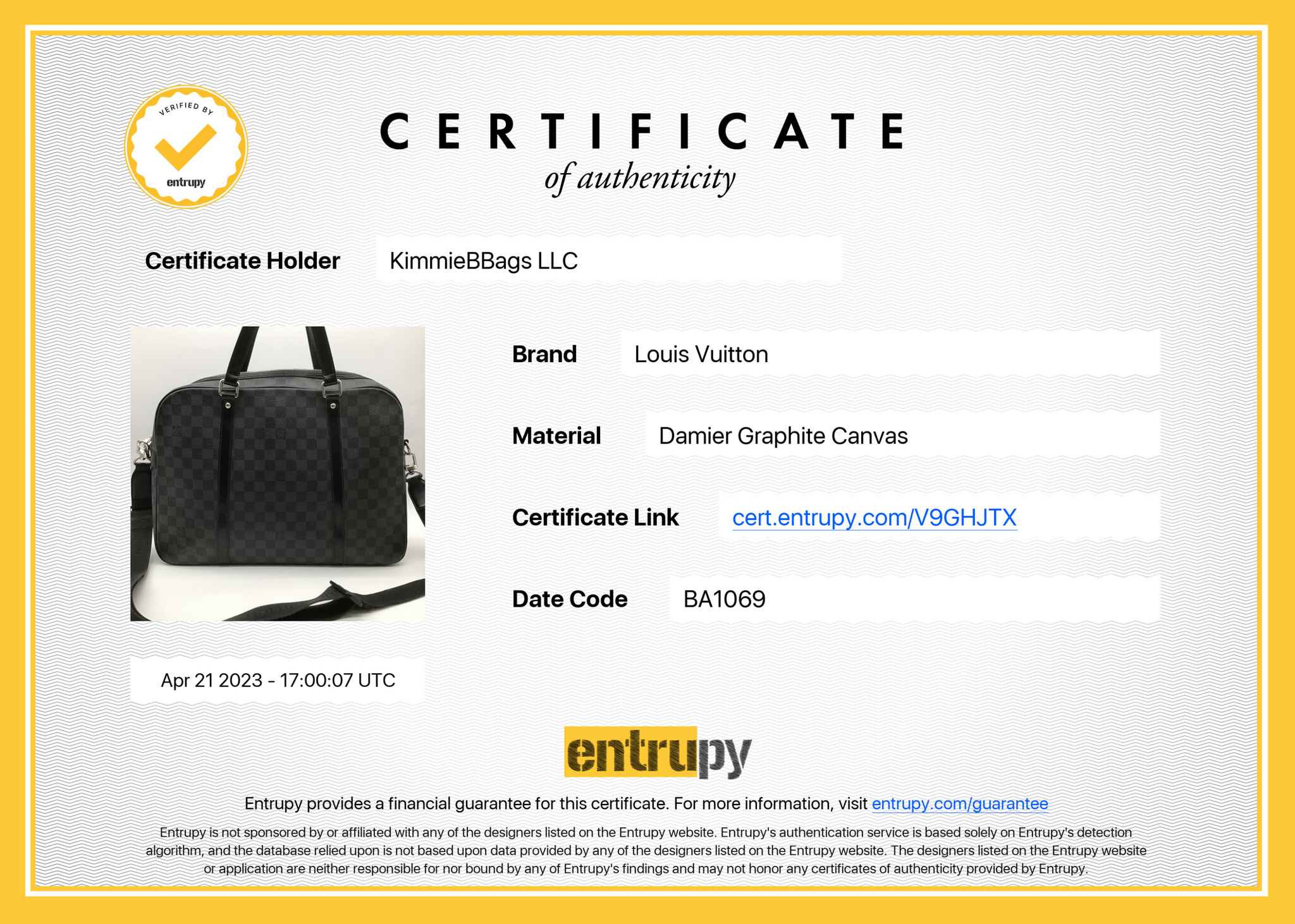 PRELOVED Louis Vuitton Jorn Damier Graphite Briefcase BA1069 050523 –  KimmieBBags LLC