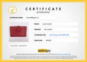 SAT SNEAK PEAK 3 Preloved Louis Vuitton Red Epi French Wallet MI0947 051323 - $195 OFF LIVE SHOW