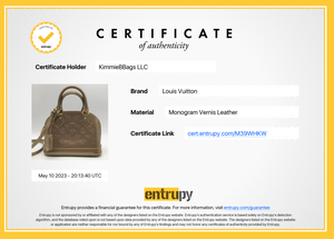 SNEAK PEAK 11 PRELOVED Louis Vuitton Beige Vernis Alma BB Bag M39WHKW 051123 - $400 OFF