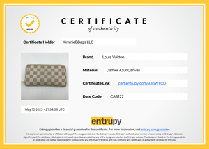 SNEAK PEAK 10 Preloved Louis Vuitton Damier Azur Zippy Long Wallet CA3122 051123 - $260 OFF
