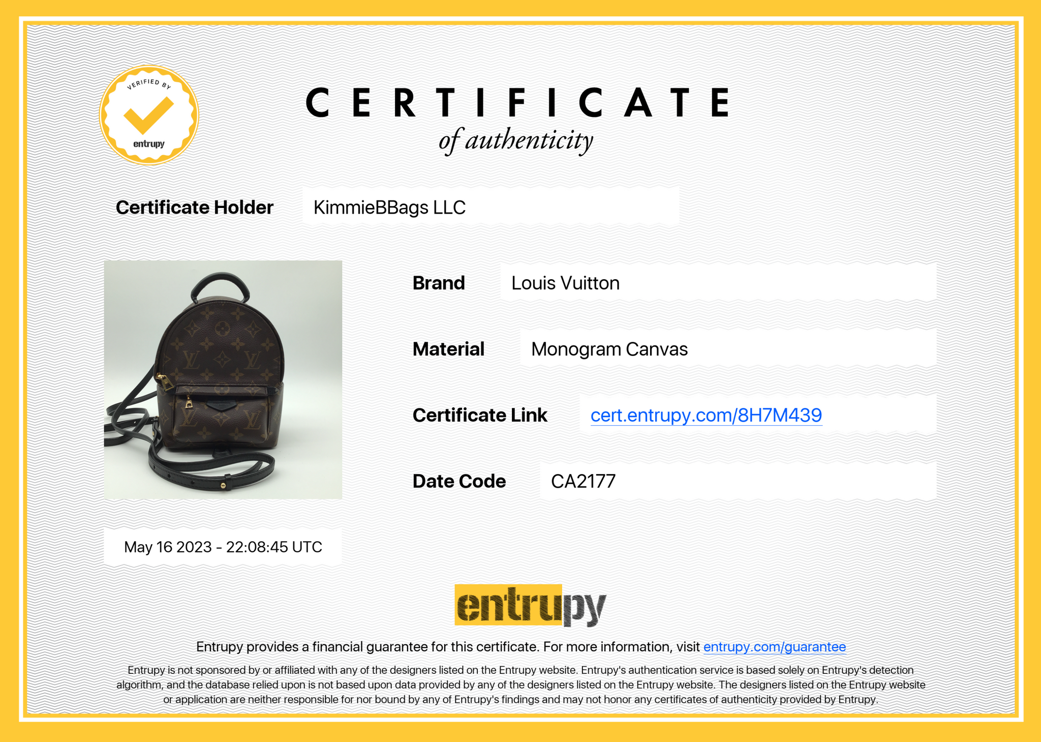 Preloved Louis Vuitton Palm Springs Monogram Mini Backpack RR8YX4K 080923