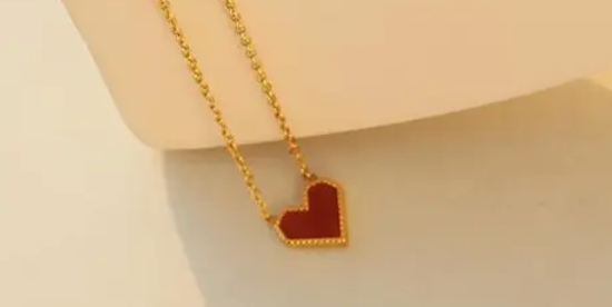 Berry Mini Heart Gold Necklace - DEAL OF THE NIGHT - LIVE SHOW 071923