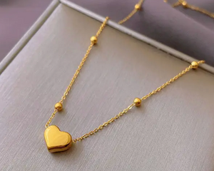 BUNDLE SET - Bead Love Pendant Necklace & Anklet ( 18K Gold Plated Stainless Steel ) - DEAL OF THE DAY - LIVE SHOW 072123