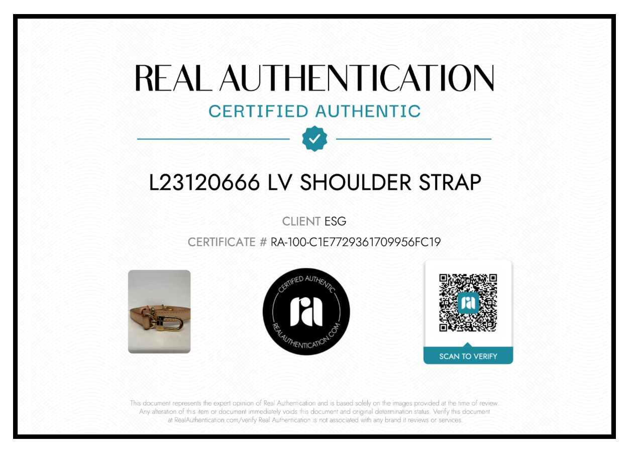Preloved Louis Vuitton Adjustable Vachetta Shoulder Strap 042624B