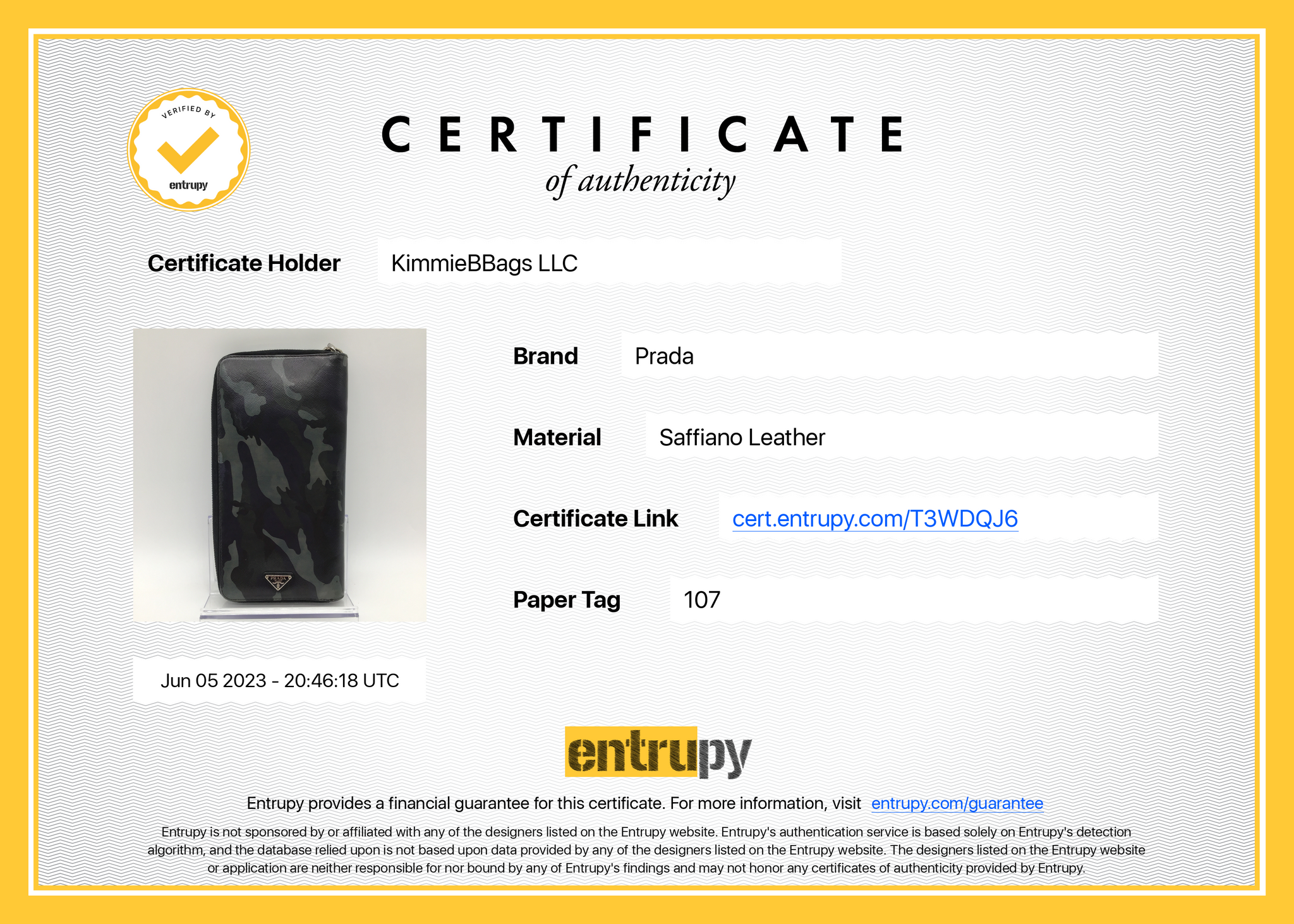 Preloved Prada Grey Camouflage Leather Long Zip Around Travel Wallet 107 062323