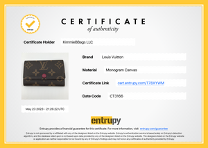 Preloved Louis Vuitton Monogram with Berry Interior Multicles 6 Key Holder CT3166 060223