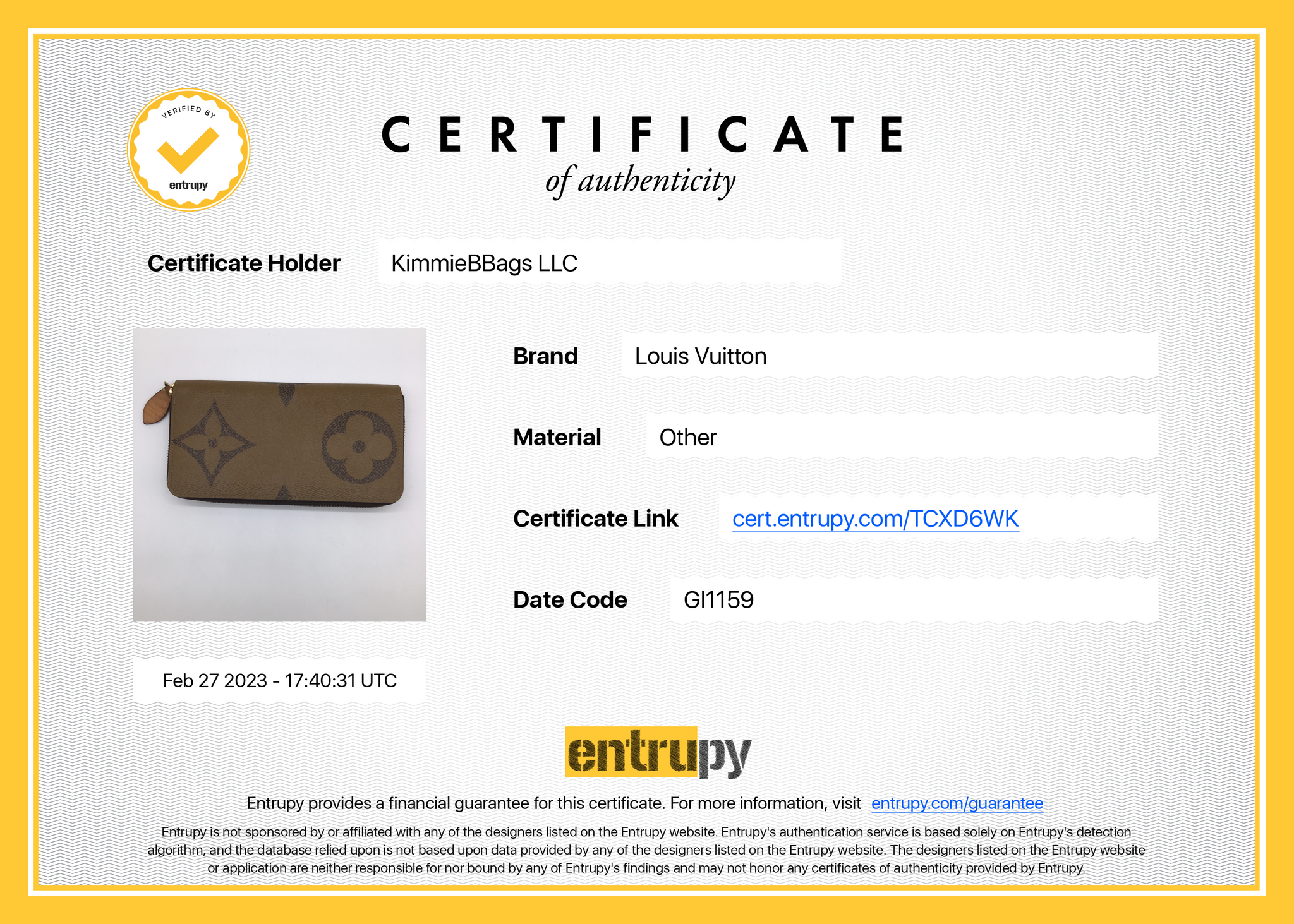 PRELOVED Louis Vuitton Giant Reverse Monogram Zippy Wallet GI1159 060923 $100 OFF DEAL