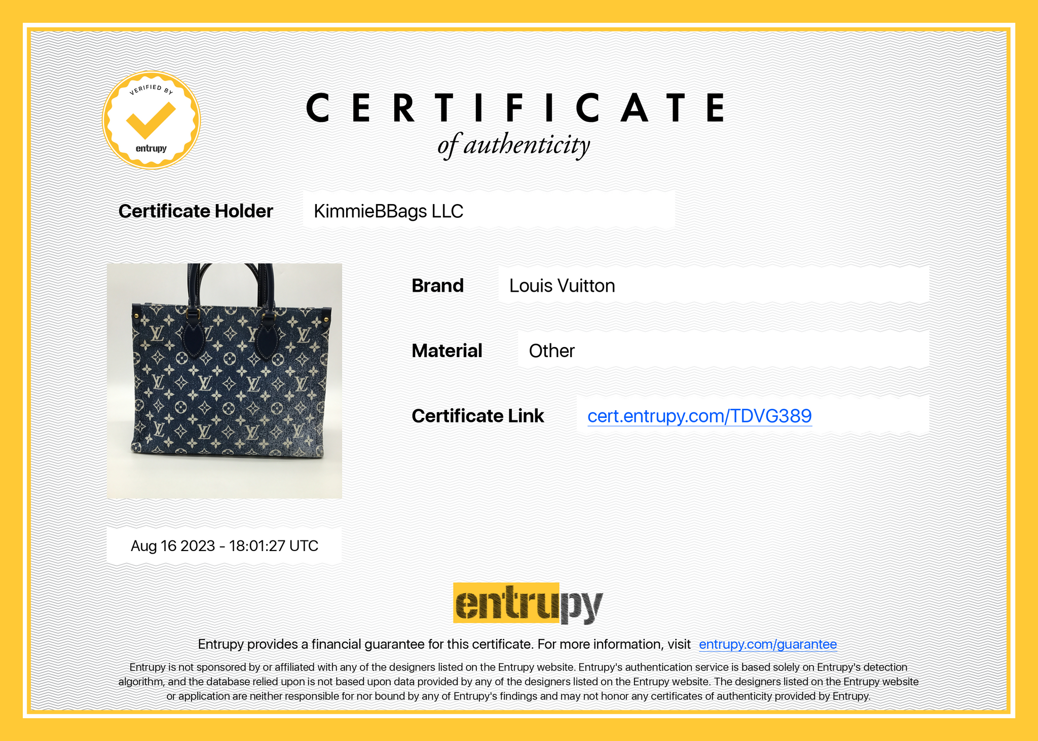 Preloved Louis Vuitton Monogram Denim OnTheGo MM Tote TDVG389 091023 $ –  KimmieBBags LLC
