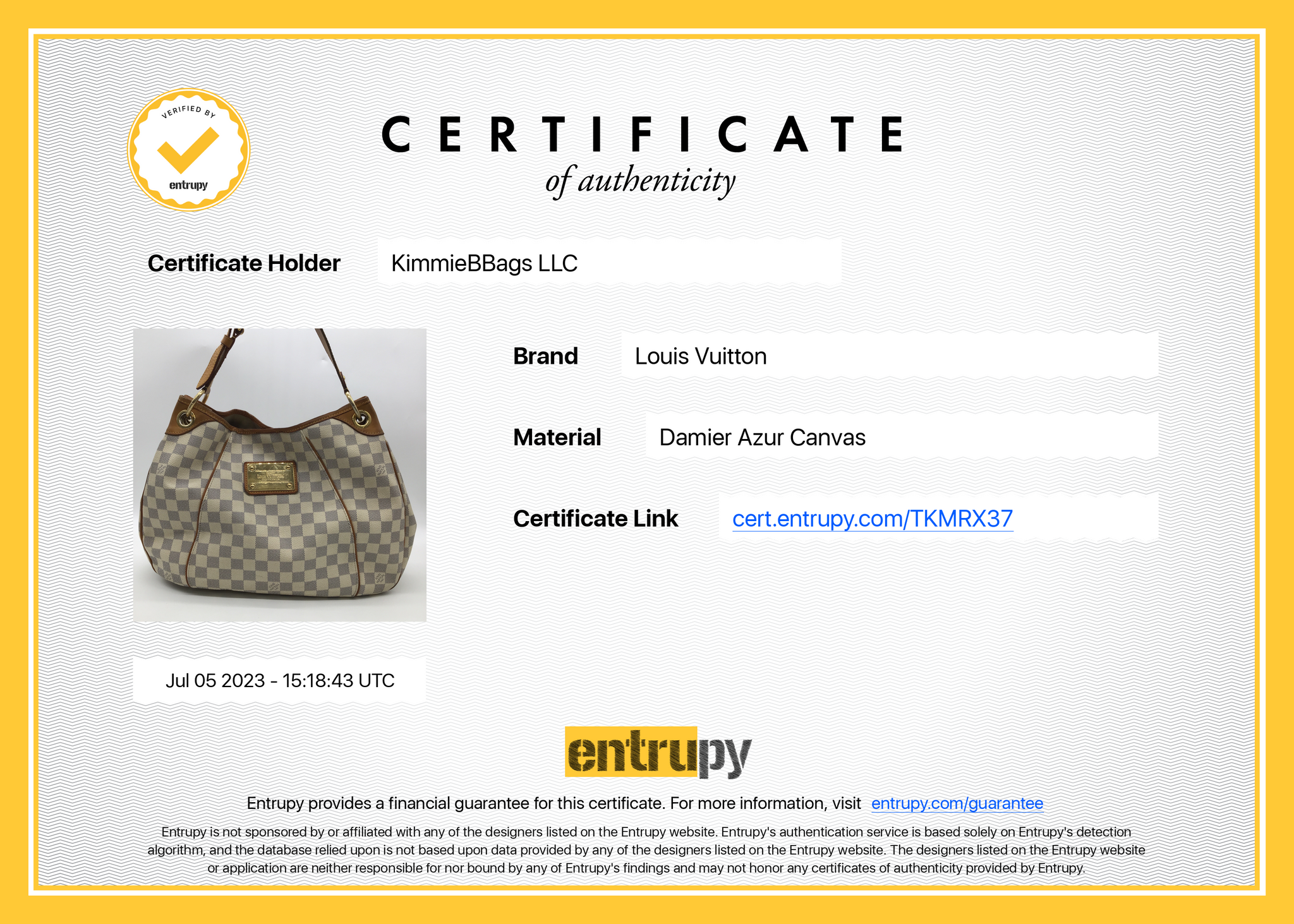 PRELOVED Louis Vuitton Galleria PM Damier Azur Bag TKMRX37 072423 –  KimmieBBags LLC