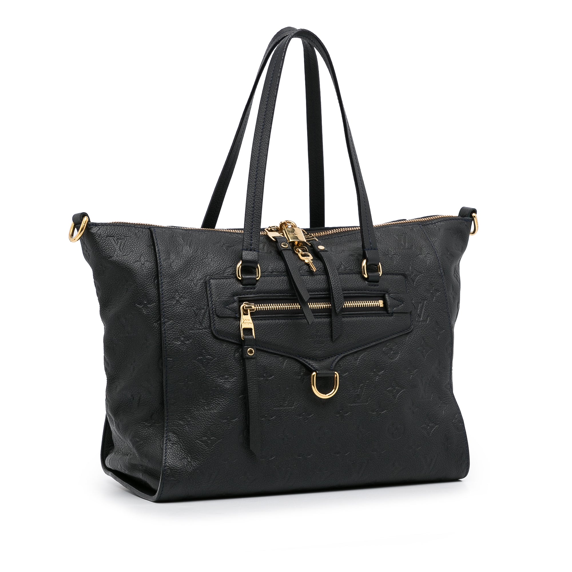Preloved Louis Vuitton Navy Empriente Monogram Leather Lumineuse Handbag VI2161 020224 ❤️