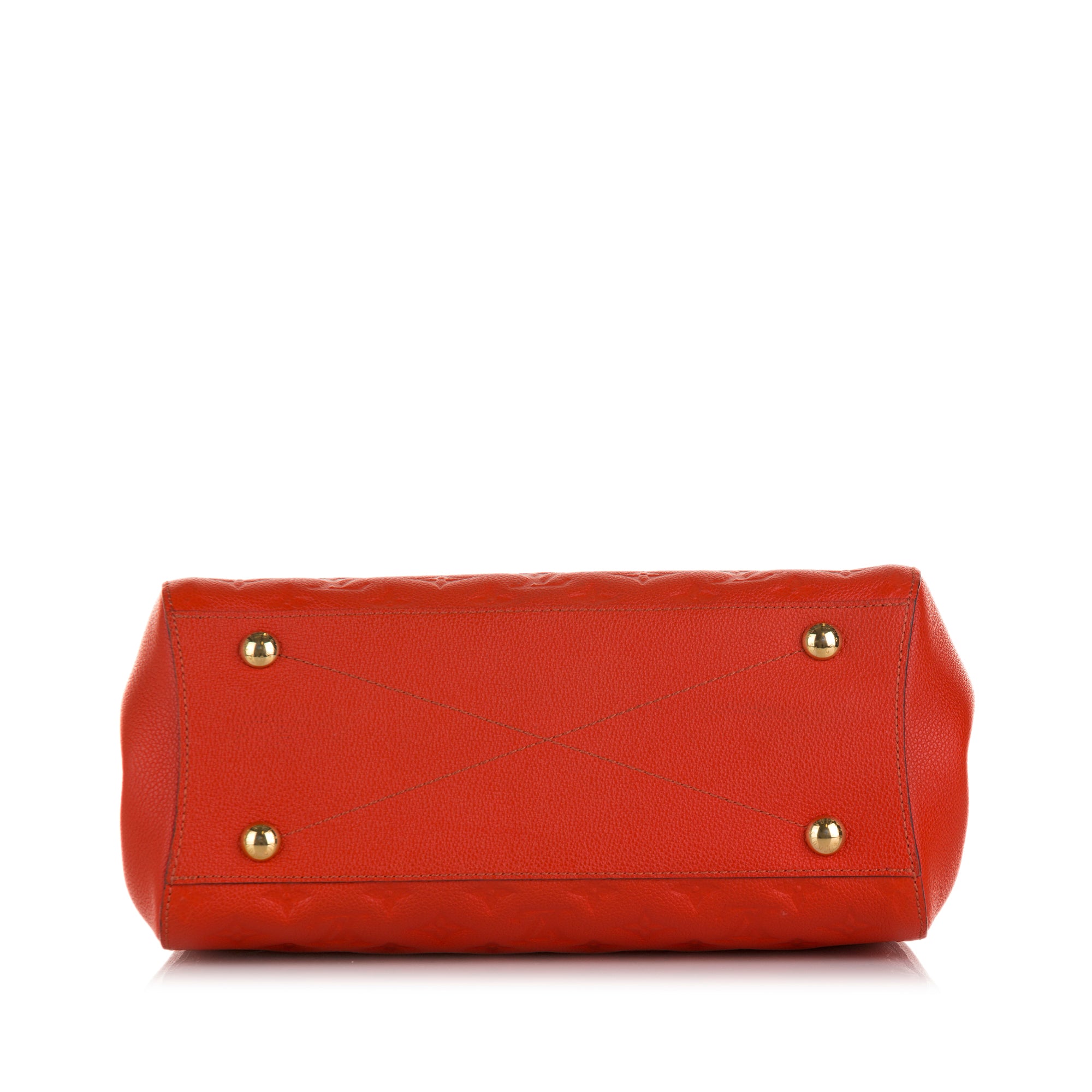 PRELOVED Louis Vuitton Montaigne MM Orange Empriente Monogram Leather Handbag SP5104 060723