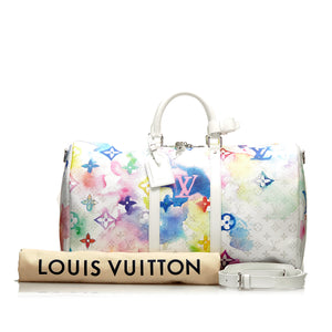070123 SNEAK PEAK LIKE NEW Louis Vuitton Keepall Bandouliere 50 Monogram Watercolor Duffle Bag 070123. $700 OFF - NO ADDITIONAL DISCOUNTS