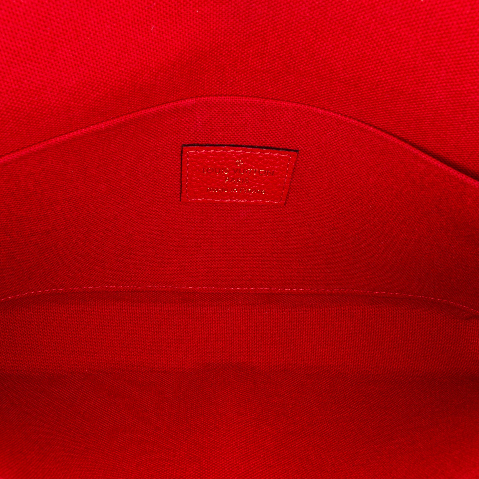 Louis Vuitton Pattern Print, Red Monogram Empreinte Pochette Felicie