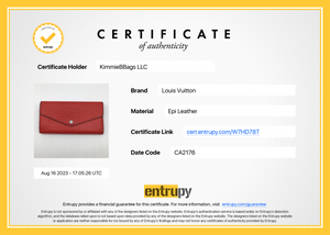 Louis Vuitton Yellow Epi leather Sarah wallet